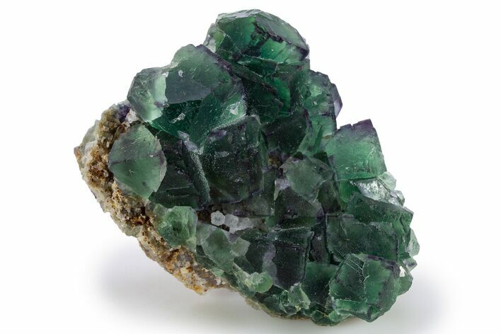 Green and Purple Cubic Fluorite Cluster - Okorusu Mine #341572